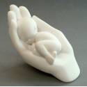 Main + Bébé - 6 cm - Blanc