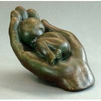 Main + Bébé - 6 cm - Bronze