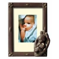 Cadre - 9 X 13 cm - Main + Bébé - Bronze