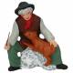Santon Gateau 7 Cm Man Zittend Met Hond 