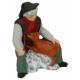 Santon Gateau 7 Cm Homme Assis Avec Chien