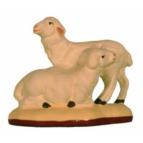 Santon Gateau 7 Cm 2 Moutons