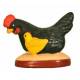 Santon Gateau 7 Cm Poule Noire + Poussin