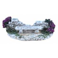 Santon Gateau Banc Fleuri Violet