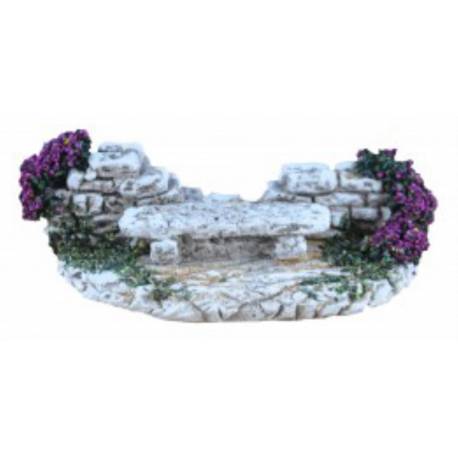 Santon Gateau Banc Fleuri Violet