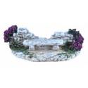 Santon Gateau Banc Fleuri Violet