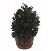 Décor pour santons de Provence : tonneau avec buisson