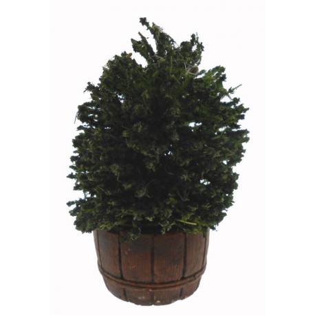 Décor pour santons de Provence : tonneau avec buisson