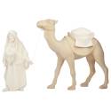 Chameau pour personnages de crèche de 16 cm bois naturel