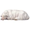 Houtsnijwerk Schaap Slapend 25 Cm/Gekleurd 
