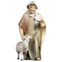 Herder + Stok + Schaap : houtsnijwerk kerstgroep Komet 12 cm 