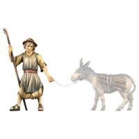 Herder Trekkend Aan Ezel : houtsnijwerk kerstgroep Ulrich 15 cm 