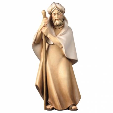Berger avec baton : crèche de Noël en bois Komet 12 cm