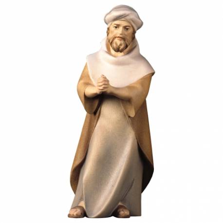 Berger qui prie debout : crèche de Noël en bois Komet 12 cm