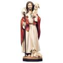 Statue en bois sculpté Bon Berger 18 cm couleur