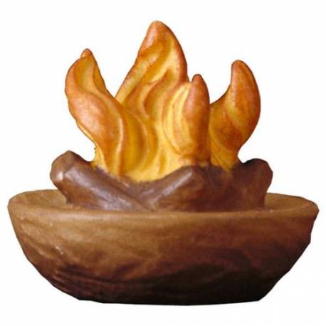 Vuur : houtsnijwerk kerstgroep Komet 12 cm 