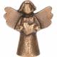 Beeld 5.5 X 6 Cm Brons - Engel Mret Hart 