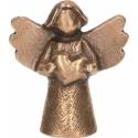 Beeld 5.5 X 6 Cm Brons - Engel Mret Hart 