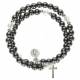 Bracelet-chapelet - hématite - médaille Miraculeuse