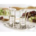 Burettes Metal + Verre D 3.6, H 10.5 Argente