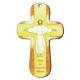 Croix Murale Bois 9.4 X 15 Cm Christ Est Ressuscité