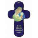 Croix Murale Bois 9.4 X 15 Cm Je Suis La Lumiere Due Monde