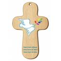Croix Murale Bois 9.4 X 15 Cm Viens Esprit D'amour