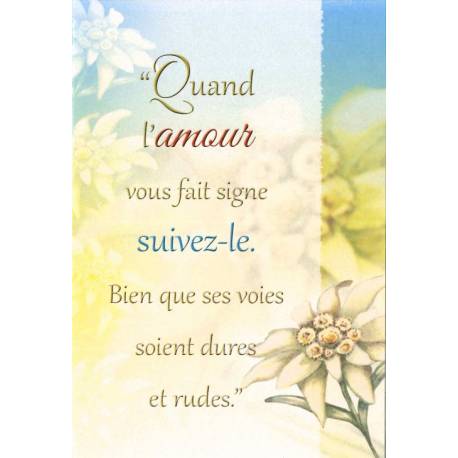 Carte Double + Env - Quand l'amour