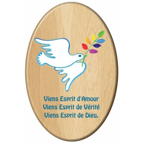 Cadre Bois Ovale 10 X 15 Cm Viens Esprit D'amour