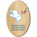 Cadre Bois Ovale 10 X 15 Cm Viens Esprit D'amour