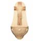 Houtsnijwerk Wijwatervat/Kruis 15Cm 2 Houtkleuren 
