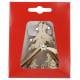 Kerststal/Hout Met Witte Strass + Doos - 10Cm 