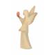 Ange En Bois Sculpte Avec Coeur Rouge 11Cm Alabaster