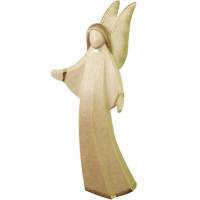 Bois Sculpte Ange 25Cm 2 Tons Bois