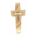 Houtsnijwerk Kruis 15Cm Gold En Koper 