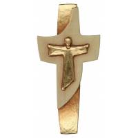 Houtsnijwerk Kruis 23Cm Gold 