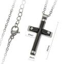 Croix 24 mm et chaîne acier inoxydable