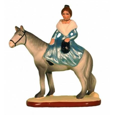 Santon Gateau 7 Cm Arlesienne A Cheval