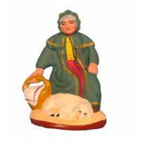 Santon Gateau 7 Cm Bergere Assise