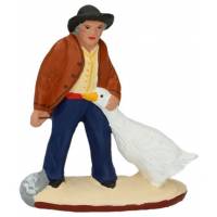 Santon Gateau 7 Cm Homme A L'oie