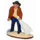 Santon Gateau 7 Cm Homme A L'oie