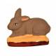 Santon Gateau 7 Cm Lapin Couche