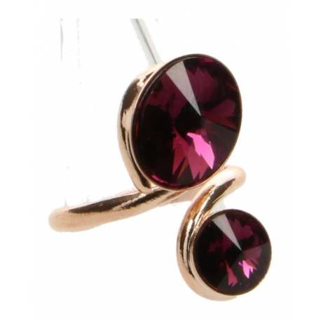 Bague Swarovsky Or Rose Violette