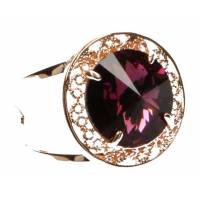 Bague Swarovsky Or Rose Violette