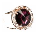 Bague Swarovsky Or Rose Violette