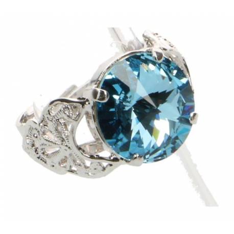 Ring Swarovsky Aquamarijn 