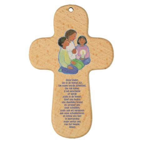 Croix Murale / Bois - 9.4 X 15 cm - Onze Vader ... - NL