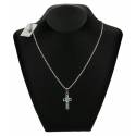Ketting 45Cm + Hanger Kruis Aquamarijn 