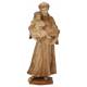 Houtsnijwerk beeld Heilige Antonius 23 cm 2 kleuren hout 