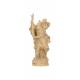 Houtsnijwerk beeld Heilige Kristoffel 8 cm gepatineerd hout 